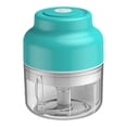 thumbnail image 1 of Piwvid Electric Mini Garlic Chopper Set, Rechargeable Mini Food Chopper, USB Rechargeable for Mashing Onion,Garlic,Chili,Ginger, Portable Kitchen Gadget,Blue,320ml, 1 of 9