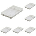 thumbnail image 1 of Piwvid Flatware Storage Plastic Silverware Tray Kitchen Tool Drawer Organizer Tray Spoon Fork Cutlery Separation Finishing Storage Box Container Tableware Organizer for Drawer, 1 of 6