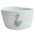 thumbnail image 1 of Piwvid Flower Mini Woven Basket Round Cotton Rope Basket Small Storage Basket Cotton Rope Empty Decorative Basket, Little Organizer Bins for Nursery Room Kids Baby Dog Toy Gifts, 1 of 2