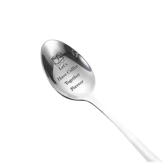 Piwvid Friendship Spoon Gift, Engraved Stainless Steel Spoon for Best Friend, Anniversary, Birthday, Wedding, Graduation Gift, Coffee Tea Spoon, Keepsake