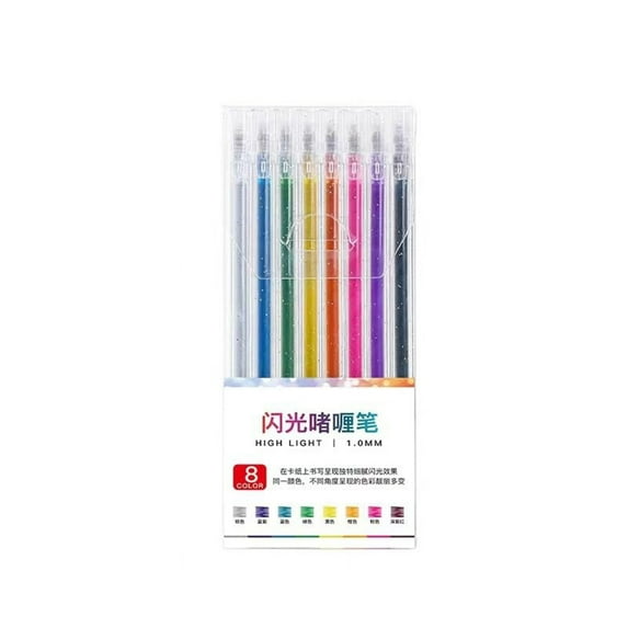Piwvid Glitter Gel Pens,Glitter Gel Pen Set for Coloring Books with Refills, Artist Colored Gel Markers Colorful Pens Neon Gel Pens for Adult Coloring Books and Drawing
