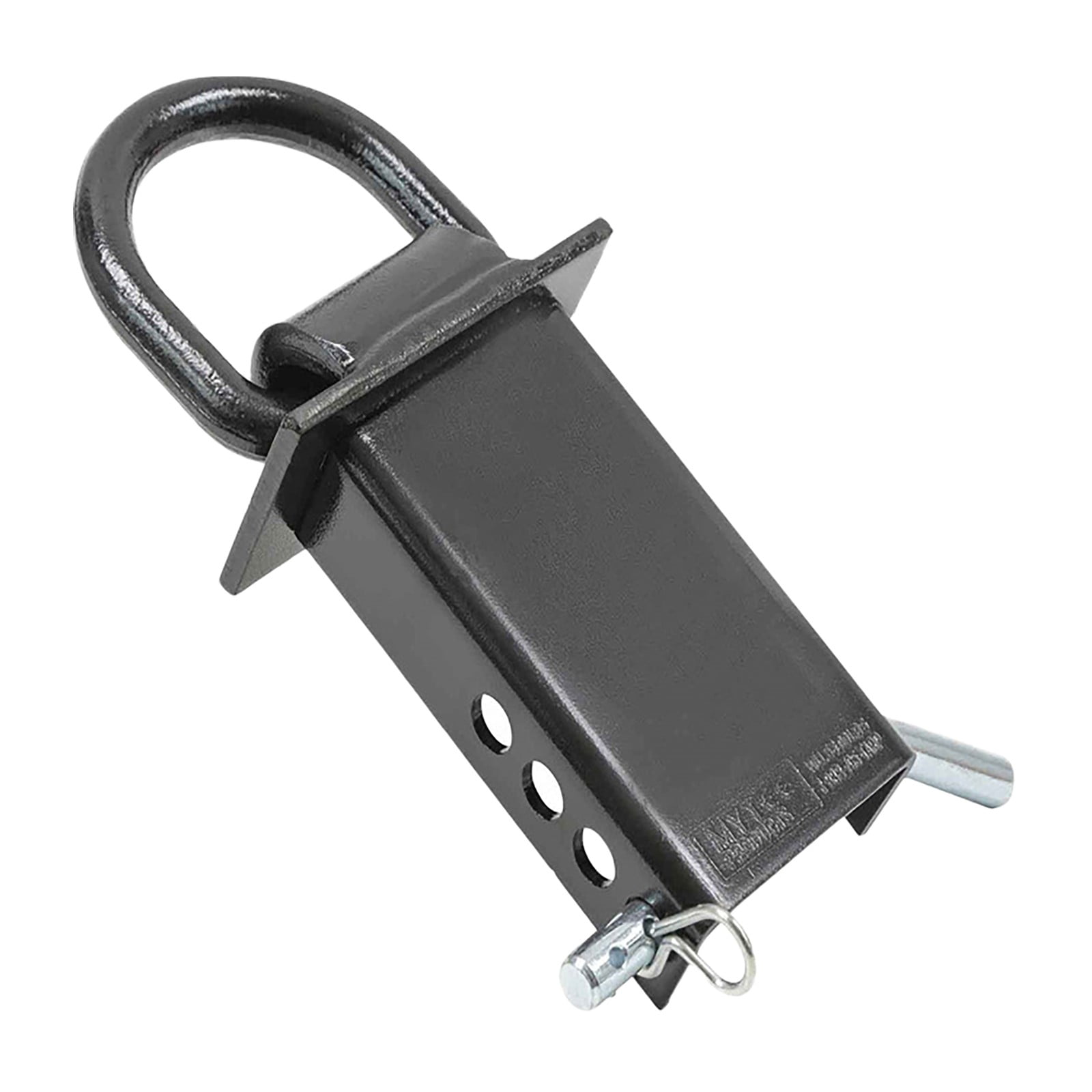 Piwvid Heavy Duty Adjustable Trailer Stake Pocket D Ring Black Powder Coated w/ 1/2" Hitch Pin, Load Limit 5400 lbs & 4 Adjustable Holes | Stake Pocket D-Ring Tie Down Utility