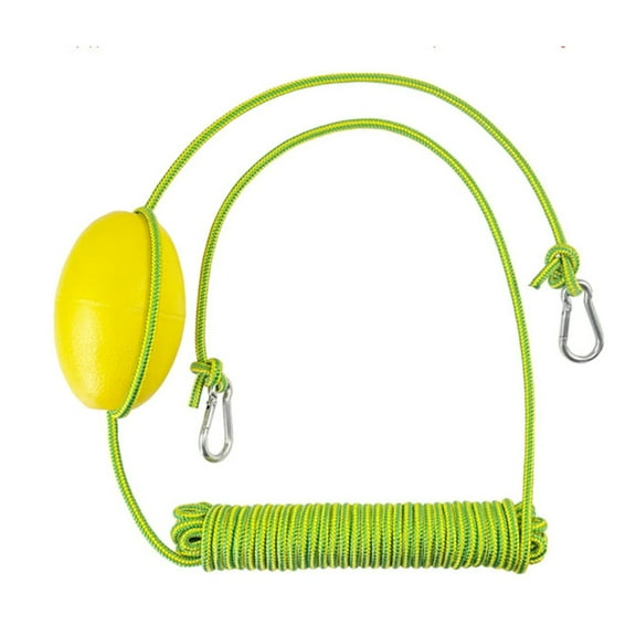 Piwvid Kayak Float Rope Tow Line, with Marker Buoy PVC Stainless Carabiner High Visibility, Heavy Duty Nylon Rope for Drift Sock Harness Boat Accessories