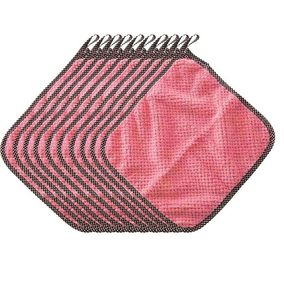 Piwvid Kitchen Washcloths for Dishes Absorbent Microfiber Dish Cloths Quick Dry Dish Rags with Poly Scour Scrub Side Ideal for Kitchen Cleaning (9.8x9.8inch 10 Pack)