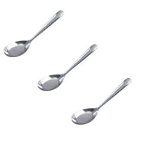 Piwvid Korean Spoon, 3 Pieces Soup Spoons Stainless Steel, Korean Spoons with Long Handles, 6.5 Inch Rice Spoon Dinner Spoon Table Spoon Flatware Set for Home, Kitchen, or Restaurant