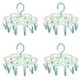 thumbnail image 1 of Piwvid Laundry Drying Rack Clothing Sock Drip Clothes Drying Hanger with 16 Clips, Swivel Windproof Hook Round Heavy Duty Underwear Hanger for Indoor Outdoor Wet and Dry, 1 of 7