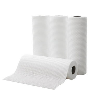 Piwvid Microfiber Cleaning Cloth Roll, 1 Roll Disposable Paper Towels Tear Away Cleaning Towels, Microfiber Towels Washable Shop Rags, Lint Free Cleaning Rags for House Kitchen, 9.84"×9.84"