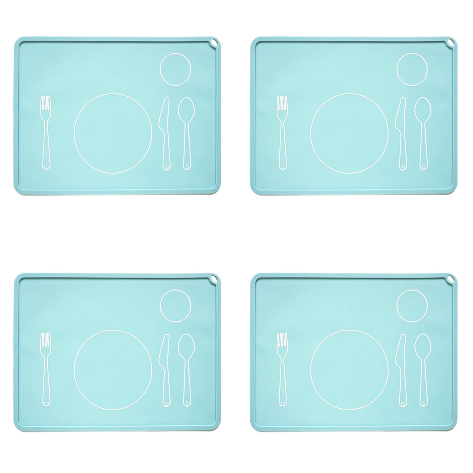 Piwvid Non-Slip Silicone Placemats for Kids - Baby Eating Mats for ...
