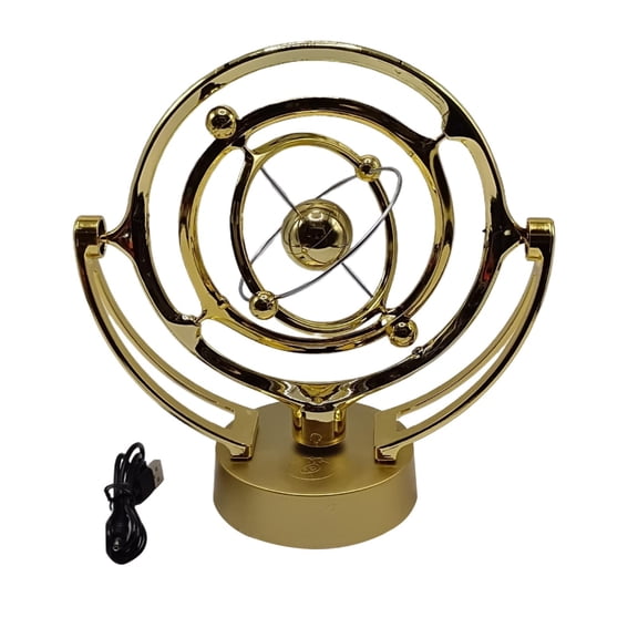 Piwvid Perpetual Motion Desk Sculpture, Celestial Display with Cradle Dynamics, Office Zen Decor for Engineers, Art Gift for Space-Themed Rooms, Home Decor