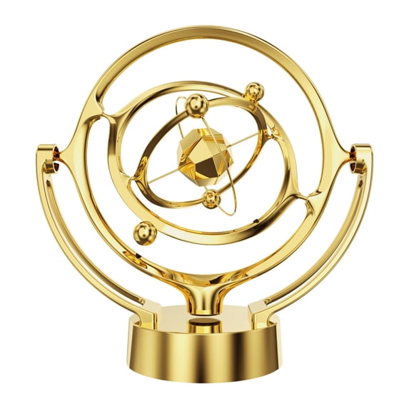 Piwvid Perpetual Motion Desk Sculpture, Celestial Display with Cradle Dynamics, Office Zen Decor for Engineers, Art Gift for Space-Themed Rooms, Home Decor