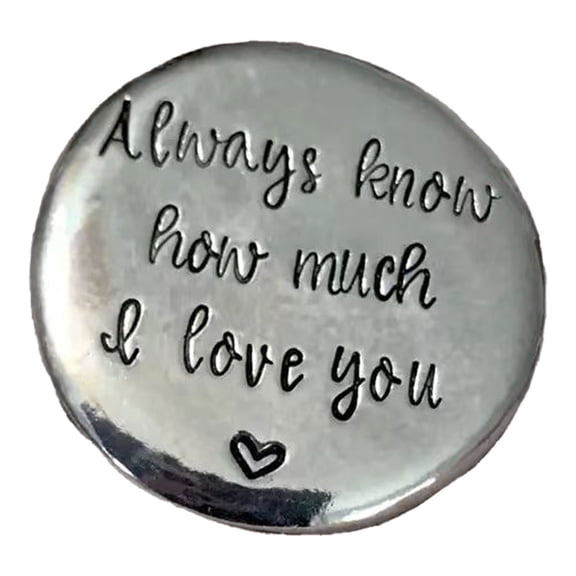 Piwvid Personalized Hand-Stamped Pocket Keepsake, Custom Engraved Jewelry Gift with Sentimental Message for Anniversary, Wedding, Valentine's Day, and Friendship