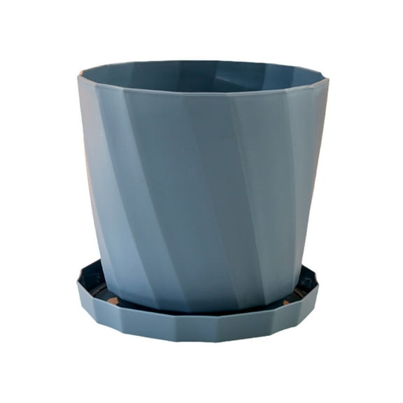 Piwvid Plant Pots with Drainage Hole and Saucer Indoor Outdoor Flower Pots Geometric Flower Pots for African Violet Orchid Succulent Cactus Plants Decoration for Home Garden Office (3 Size Options)