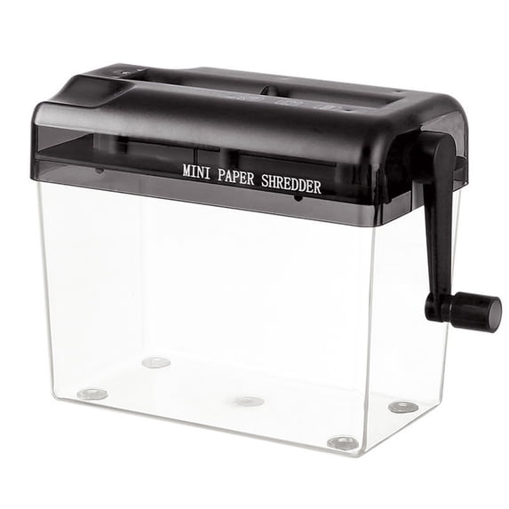 Piwvid Portable Manual A6 Paper Shredder with 1.5L Basket, Mini Desktop Cutting Machine for Shredding Receipts, Notes, and Documents at Home, School, or Office