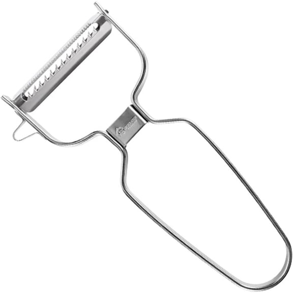 Piwvid Potato and Vegetable Peeler, Heavy Duty Ultra Sharp Carbon Steel Swiss Blade, Ergonomic Stainless Steel Handle, Color Coded Kitchen Tools, Y Peeler, Easy Grip