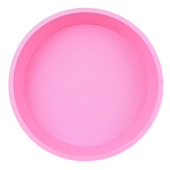 Piwvid Silicone Cake Pans Round Silicone Molds Quick Release Baking Pans Layer Cakes Molds Non-Stick Reusable Cake Pan for Kitchen Cheese Rainbow Chiffon Cake Baking Tool (9.87*9.09*1.77in)