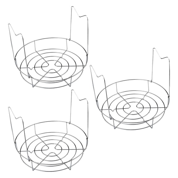 Piwvid Stainless Steel Canning Rack with Contour Handles, Holds Regular and Wide Mouth Mason Jars in Pressure Canner Pot, Durable and Rust Resistant