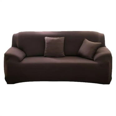 Piwvid Stretch Sofa Slipcover Solid Color Couch Cover for 1/2/3/4 Seater,Sectional Couch Covers L Shape Sofa Covers Furniture Protector with Pillow Covers, 2 Color Options ( 2 Seater Sofa)
