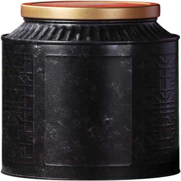 Piwvid Tea Tin Canister with Airtight Lids, for Loose Tea and Mini Tea Storage, Round Tin Canister Tea Cans for Storage Tea Bags, Pantry Organization, Kitchen Decor