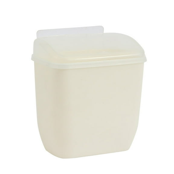 Piwvid Traceless Wall Mounted Plastic Trash Can, Compact Kitchen Compost Bin for Countertop & Under Sink, Mountable Garbage Can for Cabinet, Car & Bathroom