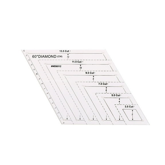 Piwvid Transparent Hexagon Quilting Template Ruler, Creative Grid Craft Tool for Sewing Cutting DIY Handmade Projects and Daily Tailoring Layout