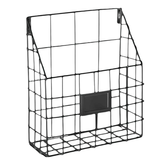 Piwvid Wall Mounted Metal Magazine Rack Mesh File Organizer - Rust-Resistant Hanging Storage for Mail/Documents, Office Bathroom Kitchen Accessory Holder
