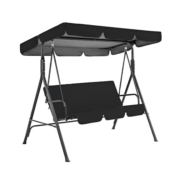 Piwvid Waterproof Outdoor Swing Canopy Replacement, Durable 210D Fabric Cover for 2-3 Seat Porch Swings and Garden Furniture, Size 65x45x6 Inches, Easy to Install and Clean, UV Resistant