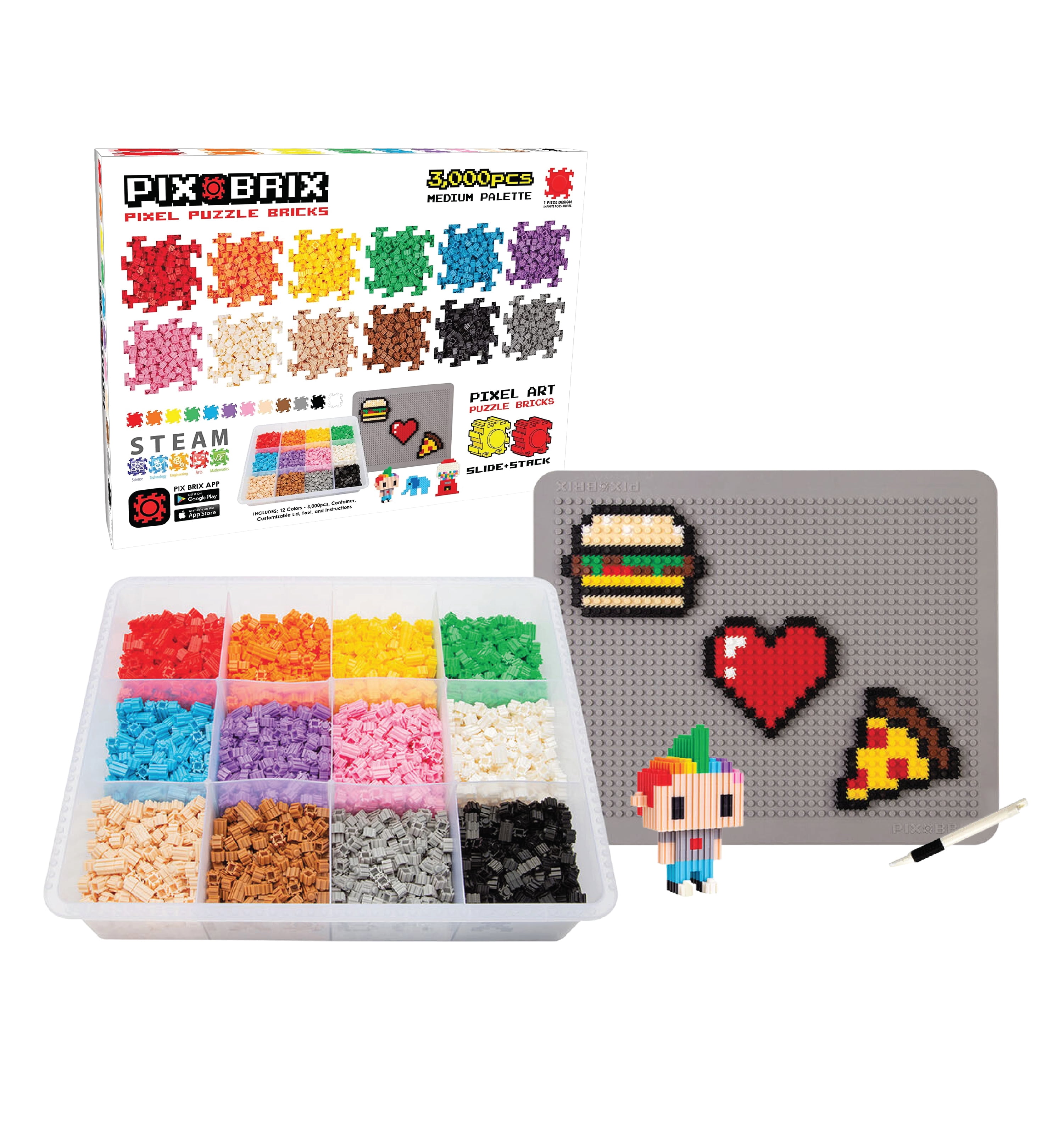 Pix Brix Medium Series - 3000 Pieces - Walmart.com