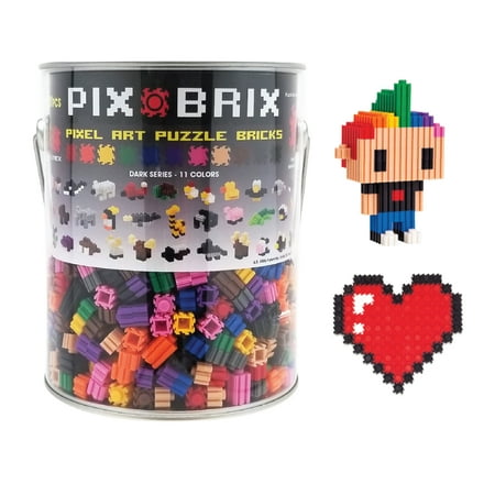 Pix Brix Paint Can - 1500 Pieces Dark Palette