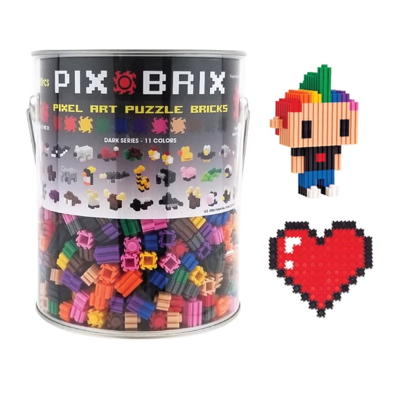 Pix Brix Paint Can - 1500 Pieces Dark Palette