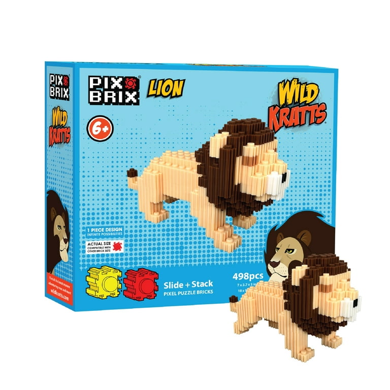 Pix Brix Wild Kratts Pixel Art Kit Lion, 498 Pieces - Walmart.com