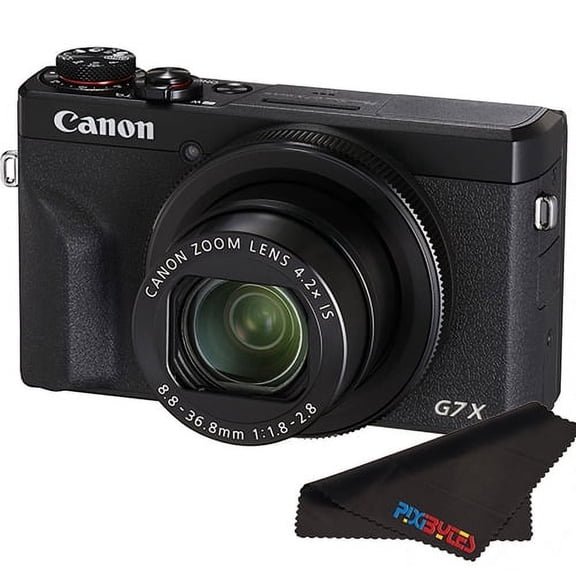 Pix Bytes PowerShot G7 X Mark III Digital Camera (Black) + Cloth