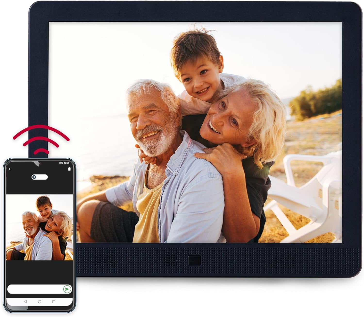 PixStar 10 inch WiFi Digital Picture Frame with Free Cloud Storage