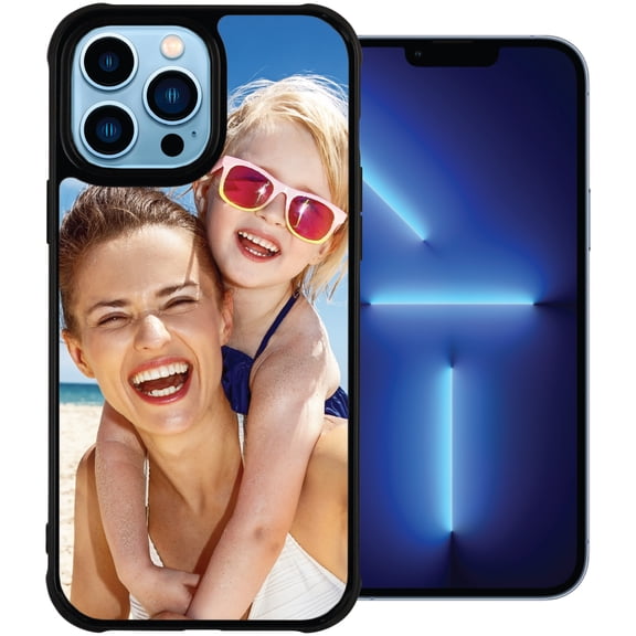 PixCase i13 Pro Max (6.7 inch) Picture Frame Case Compatible with Apple iPhone 13 Pro Max DIY Insert Your Own Photos or Create Custom Designs Online Shock Absorbing Protection