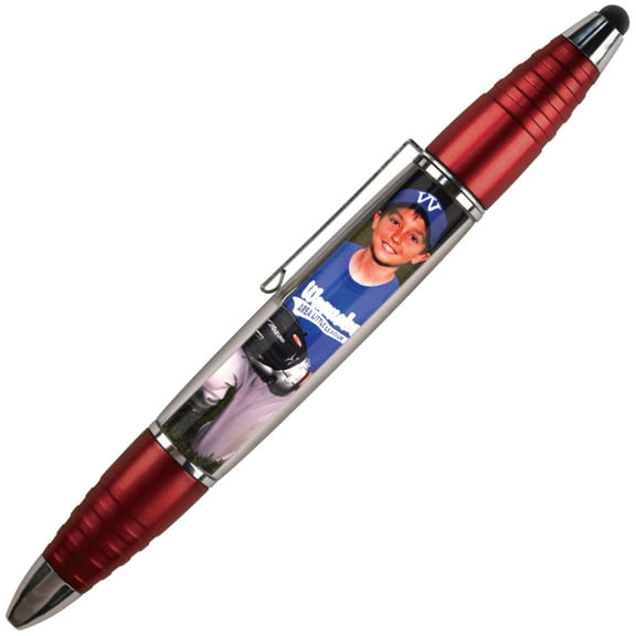 PixStylus 2 in 1 Personalized Pen and Stylus Combo - DIY  Just Insert a Photo or Create Your Own Custom Insert Online - Red