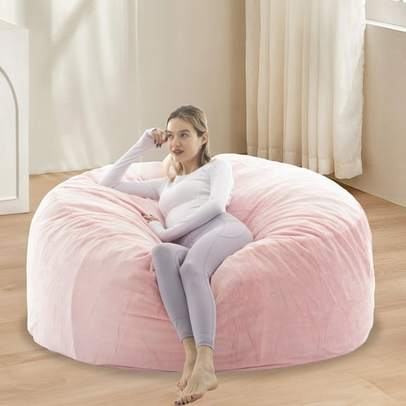 Pixafog 3ft Bean Bag Chair for Adults with Filling,Memory Foam Lazy Beanbag Sofa with Removable Washable Flannel Cover