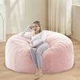 thumbnail image 1 of Pixafog 5ft Bean Bag Chair with Filler for Adults,High Rebound Memory Foam Bean Bag Couch,Removable and Washable Flannel Cover, 1 of 9