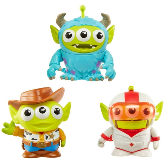 Pixar Alien Remix 3-Pack Duke Caboom, Sulley & Woody 3-in Mashup Collector Toys