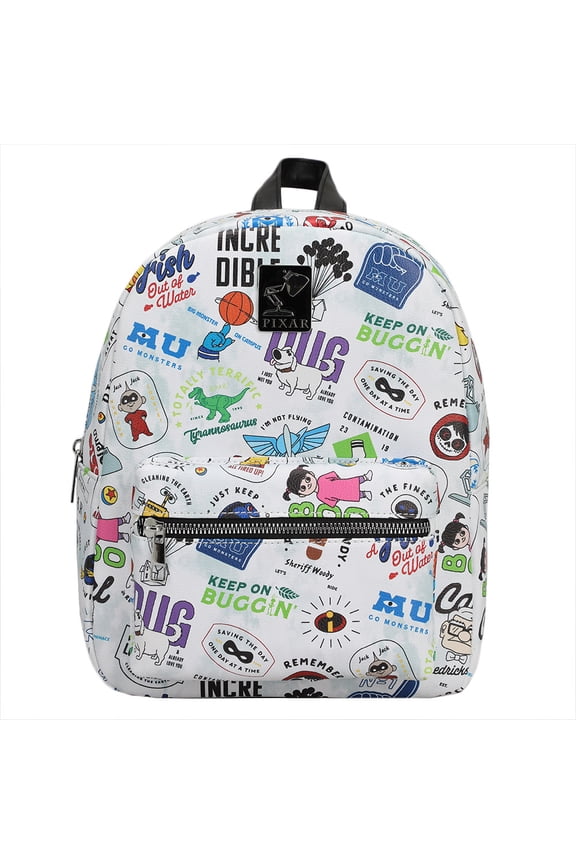 Pixar Animated Movie Characters Toss Print Mini Backpack