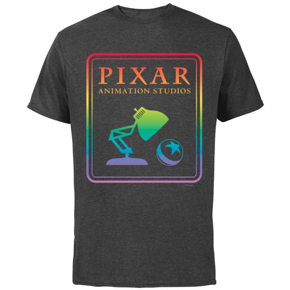 Pixar Animation Studios Luxo Jr. Pride - Short Sleeve Cotton T-Shirt for Adults - Customized-Charcoal