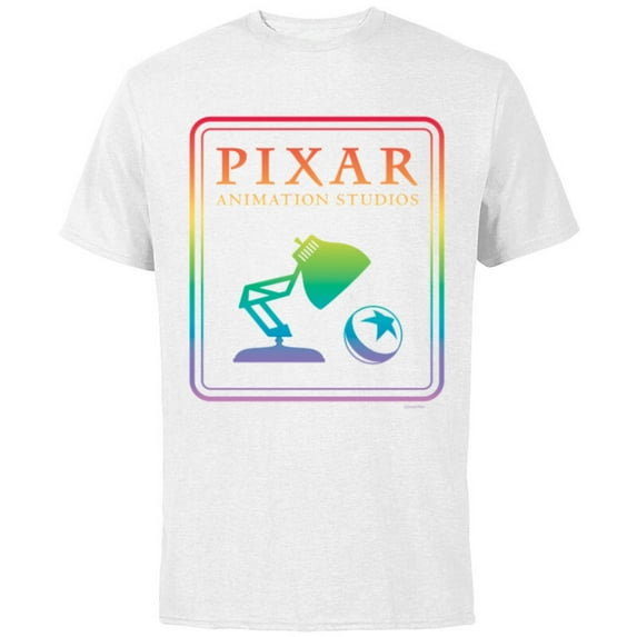 Pixar Animation Studios Luxo Jr. Pride - Short Sleeve Cotton T-Shirt for Adults - Customized-White