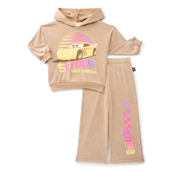 Pixar Cars 3 Toddler Girls Long Sleeve Graphic Hoodie and Matching Sweatpants Set, 2-Piece, Sizes 12M-5T