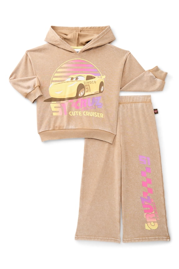 Pixar Cars 3 Toddler Girls Long Sleeve Graphic Hoodie and Matching Sweatpants Set, 2-Piece, Sizes 12M-5T