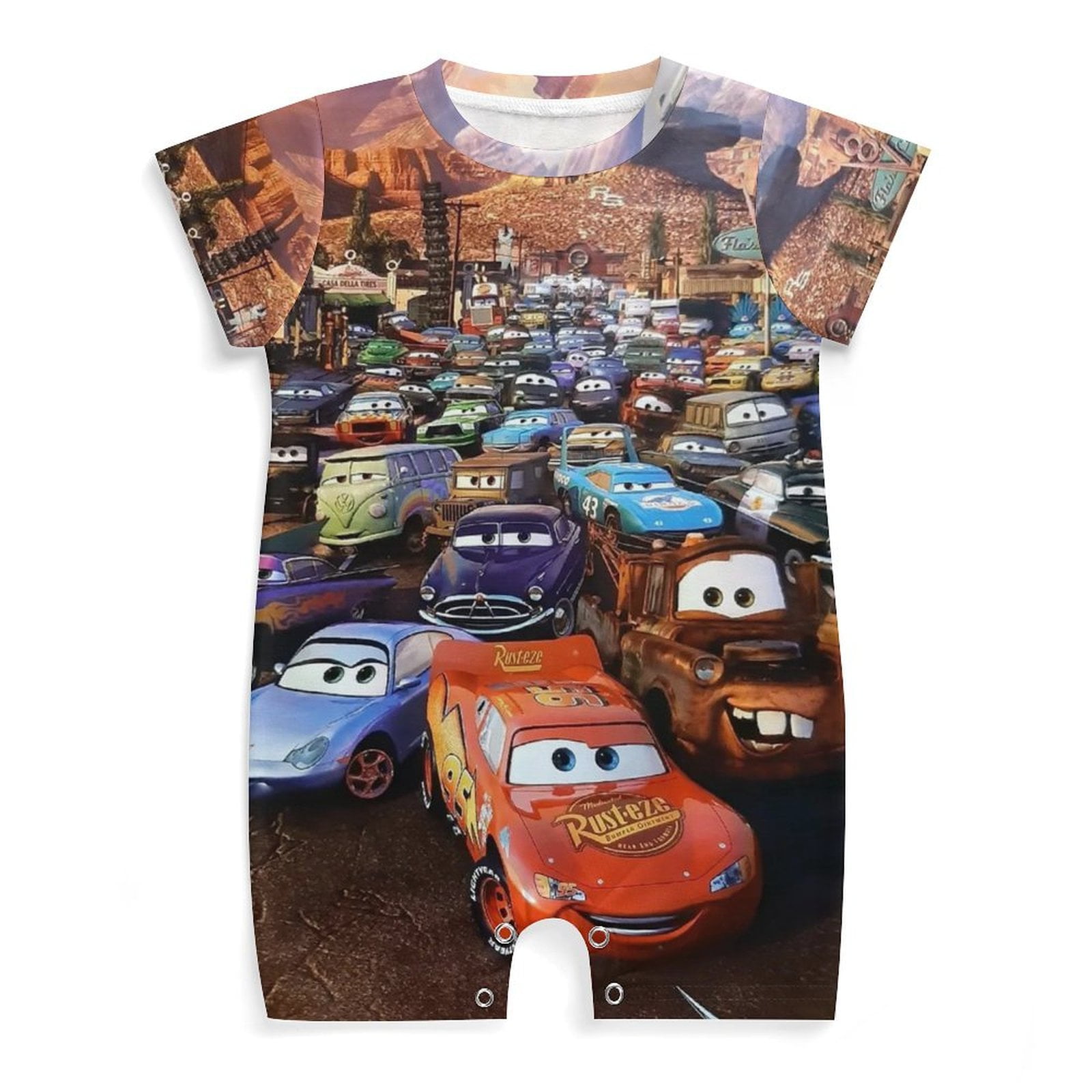 Cars Design Yellow Full Sleeve Baby Romper