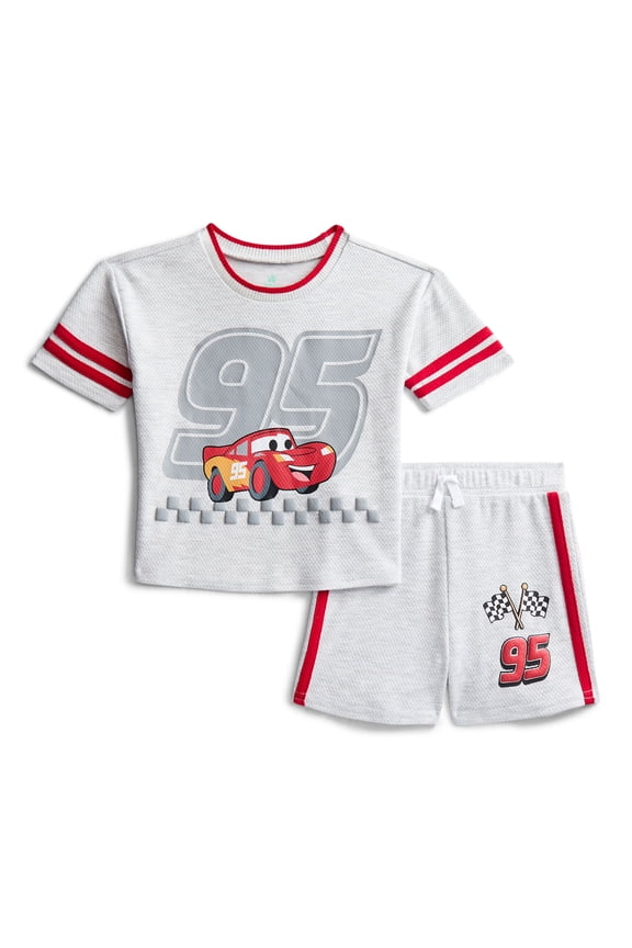 Pixar Cars Baby Boys Athletic Graphic T-Shirt and Shorts Set, 2-Piece, Sizes 0/3M-24M