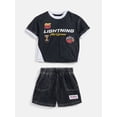 thumbnail image 1 of Pixar Cars Baby Boys Graphic Tee and Fleece Shorts Set, 2-Piece, Sizes 0/3M-6/9M, 1 of 5