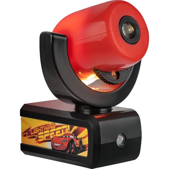 Pixar Cars LED Kids Night Light, Plug-In, Projector, Dusk-to-Dawn, Lightning McQueen, Galaxy Light, Hallway, Bedroom, Nursery, Playroom, Gaming Room, 11740