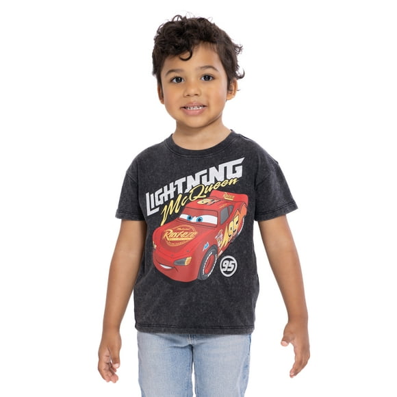Disney Pixar Cars Toddler Short Sleeve Crewneck Tee, Sizes 12M-5T