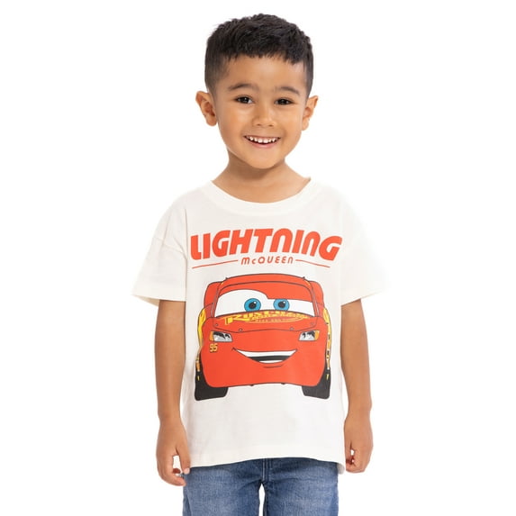 Disney Pixar Cars Toddler Boys Graphic Tee with Short Sleeves, Sizes 12M-5T
