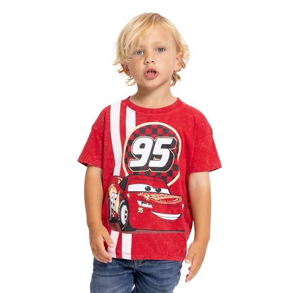 Pixar Cars Toddler Boys' Graphic Tee with Short Sleeves, Sizes 12M-5T