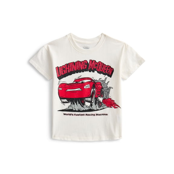 Disney Pixar Cars Toddler Graphic Crewneck Tee with Short Sleeves, Sizes 12M-5T